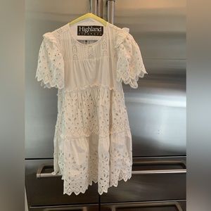 Saks sea white dress